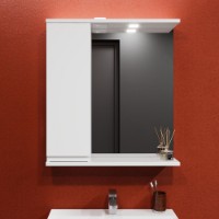 Шкаф с зеркалом Bayro Studio 700x750 L (121570)