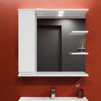 Шкаф с зеркалом Bayro Studio 800x750 L (121572)