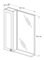 Шкаф с зеркалом Supraten 1511808 фото №2 — интернет-магазин Desire.md