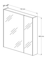 Шкаф с зеркалом Supraten 1511865 фото №4 — интернет-магазин Desire.md