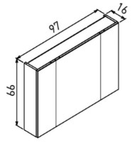 Dulap cu oglindă Orka Bari 100 Green imaginea #2 — magazin online Desire.md