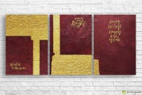 Картина ArtDesign Golden Lines 40x57cm 3pcs (FG-10008)