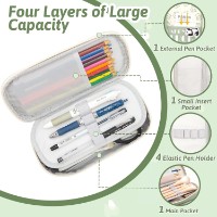 Школьный пенал New World Cute Panda Olive (7832) фото №3 — интернет-магазин Desire.md