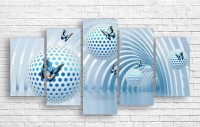 Pictură ArtDesign Balls and butterflies 150x80cm (A-10236)