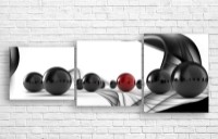 Картина ArtDesign Black and red balls 135x55cm (A-10173)