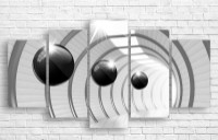 Pictură ArtDesign Black balls 150x80cm (A-10239)
