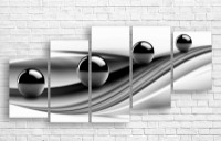 Pictură ArtDesign Black balls 155x73cm (A-10269)