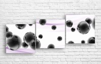 Pictură ArtDesign Black balls 3D 183x80cm (A-10113)