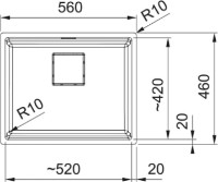 Кухонная мойка Franke Kubus 2 KNG 110-52 Black Matt (125.0718.450) фото №3 — интернет-магазин Desire.md