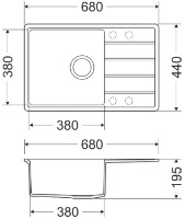 Кухонная мойка Milo MET.C.1DKO.BU-A фото №3 — интернет-магазин Desire.md
