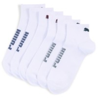 Мужские носки Puma Unisex Rib Logo Quarter 3P White/Various Logo Colors, s.39-43