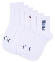 Мужские носки Puma Unisex Rib Logo Short 3P White/Various Logo Colors, s.39-42