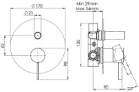 Baterie pentru cadă Remer Metrica MC09L imaginea #2 — magazin online Desire.md