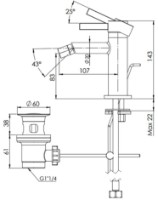 Смеситель для биде Remer Metrica MC20 фото №2 — интернет-магазин Desire.md