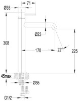 Смеситель для умывальника Omnires Y1212GR фото №2 — интернет-магазин Desire.md
