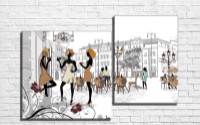 Pictură ArtDesign Girlfriends in a cafe 121x80cm (L-10053)
