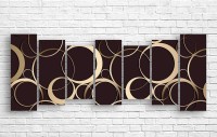 Pictură ArtDesign Gold rings 165x65cm (A-10174)