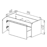 Шкаф под умывальник Bayro Formal Allegro 1000 (117652) фото №4 — интернет-магазин Desire.md