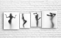 Pictură ArtDesign Silhouette of a girl 220x77cm (L-10062)