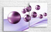 Pictură ArtDesign Lilac Balls 3D 121x80cm (A-10109)