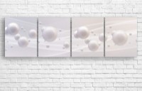 Картина ArtDesign White balls 200x60cm (A-10264)