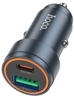 Încărcător auto Hoco Z57A Glorious PD30W Type-C to Lightning Metal Gray imaginea #4 — magazin online Desire.md