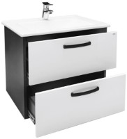 Шкаф с умывальником Mashtab Agat 2 Sava 11357 White/Anthracite 70cm фото №2 — интернет-магазин Desire.md