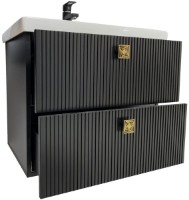 Dulap cu lavoar Mashtab Toledo 2 Sava 11872 Black Matte 80cm imaginea #2 — magazin online Desire.md