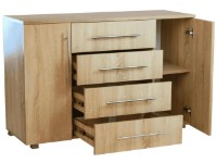 Комод Mashtab Madrid 10580 1200x430x800mm Sonoma фото №1 — интернет-магазин Desire.md