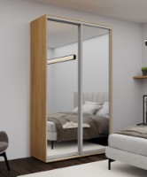 Шкаф-купе Nex Home Mirror 140x60x220cm Sonoma (NX-00001752) фото №1 — интернет-магазин Desire.md