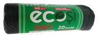 Saci pentru gunoi Ecoși Strong 60L 20pcs Black