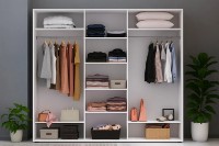 Шкаф-купе Nex Home 1xMirror + 2xPAL 220x60x220cm White (NX-00001731) фото №2 — интернет-магазин Desire.md