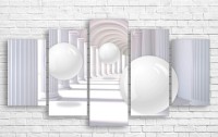 Pictură ArtDesign White balls 150x80cm (A-10277)