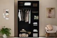 Шкаф-купе Nex Home Mirror 100x60x220cm Carbon (NX-00001756) фото №2 — интернет-магазин Desire.md