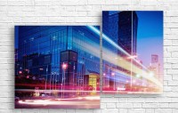 Картина ArtDesign Architecture of the night city 121x80cm (B-10212)