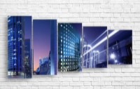 Pictură ArtDesign Architecture of the night city 163x80cm (B-10210)