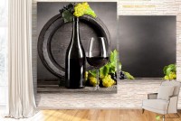 Картина ArtDesign Barrel and glass of red wine 121x80cm (E-10201)