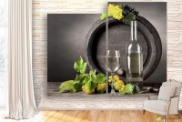 Pictură ArtDesign Barrel and glass of white wine 101x80cm (E-10202)