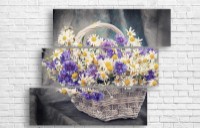 Pictură ArtDesign Basket of wild flowers 115x94cm (C-10248)