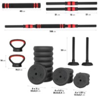 Набор штанга + гантели HMS 6in1 SGN140 фото №6 — интернет-магазин Desire.md