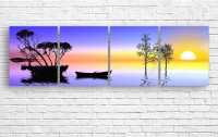 Картина ArtDesign Beautiful sunset 200x60cm (F-10225)