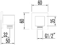 Душевой отвод Creavit BT A03 фото №2 — интернет-магазин Desire.md