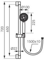 Set pentru duș Ferro Horn N370BL-B imaginea #2 — magazin online Desire.md