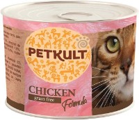 Hrană umedă pentru pisici Petkult Cat Chicken Formula 185g