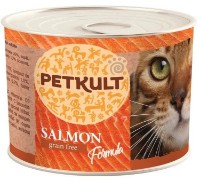 Hrană umedă pentru pisici Petkult Cat Salmon Formula 185g