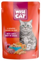 Влажный корм для кошек Wise Cat Adult Cat Juicy Beef in Sauce 24x100g