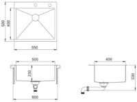 Кухонная мойка SanDonna HD5550 Copper фото №3 — интернет-магазин Desire.md