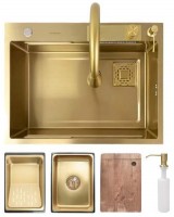 Кухонная мойка SanDonna HD6850 Gold фото №4 — интернет-магазин Desire.md