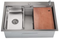 Кухонная мойка SanDonna HD7050 Chrom Satin фото №2 — интернет-магазин Desire.md