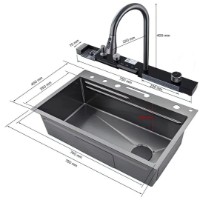 Кухонная мойка SanDonna HD7550 Black фото №8 — интернет-магазин Desire.md